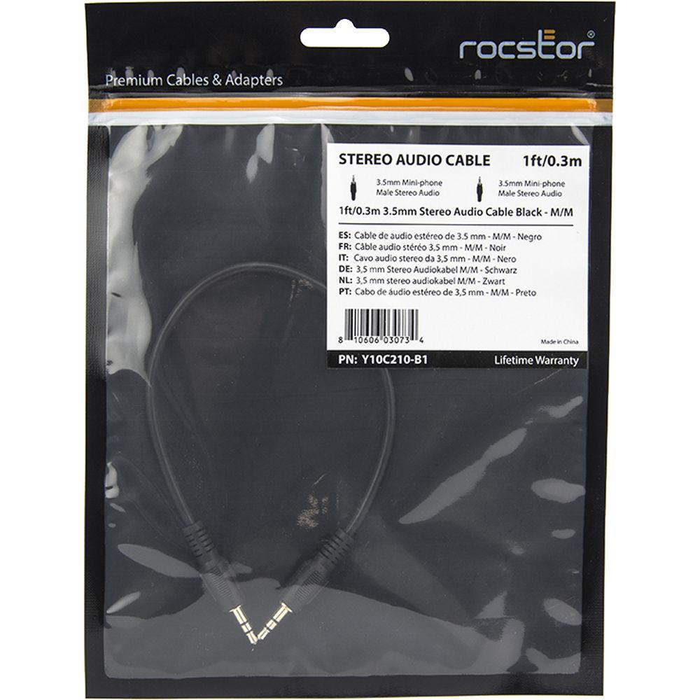 Rocstor Slim 3.5mm Male to 3.5mm Male Stereo Audio Cable