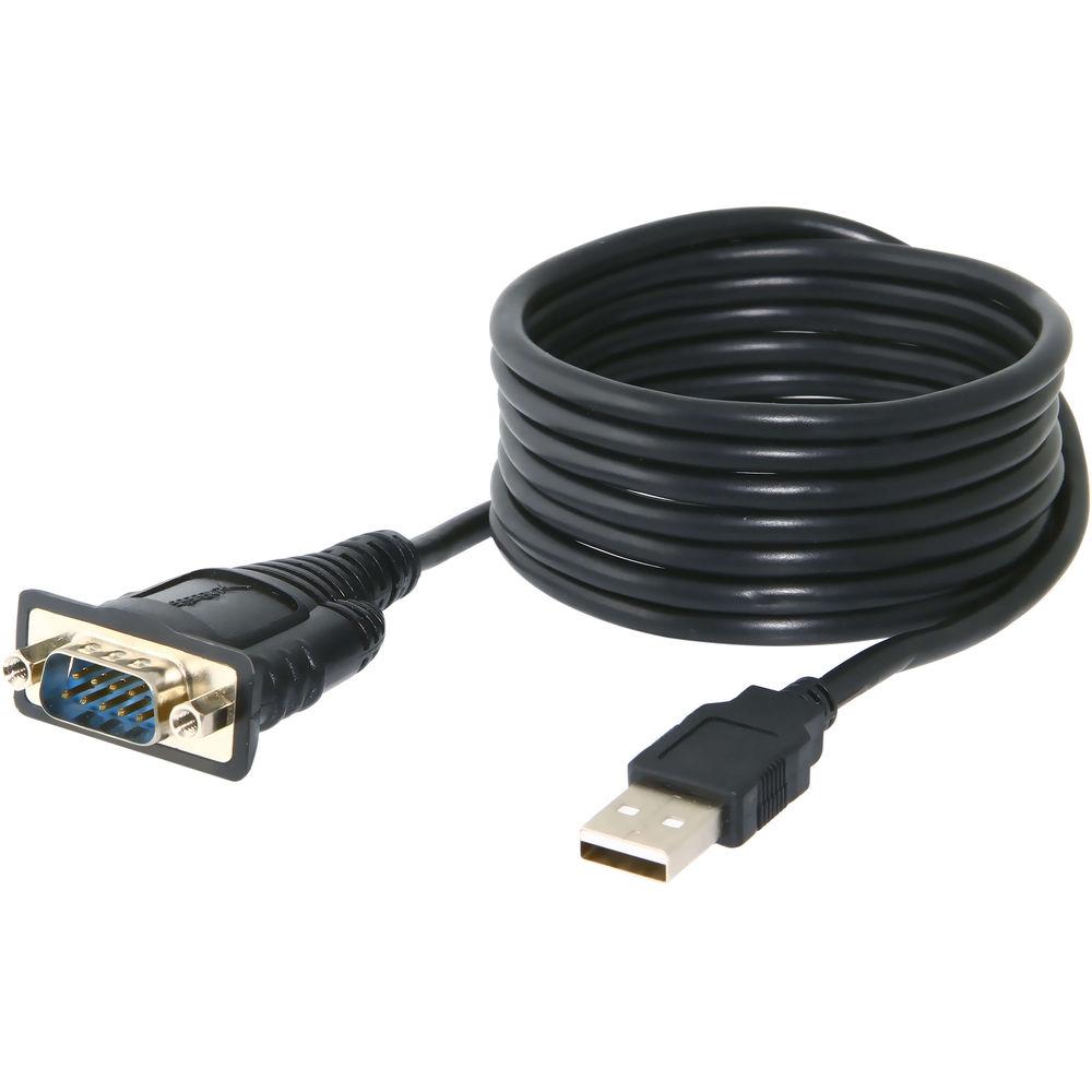 Sabrent USB 2.0 Type-A Male to RS-232 DB9 Serial 9-Pin Male Adapter Cable