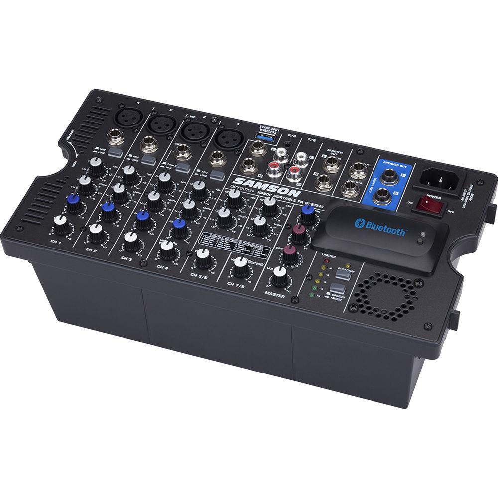 Samson Expedition XP800 800W Portable PA System with Stage XPD1 Handheld Wireless Microphone System