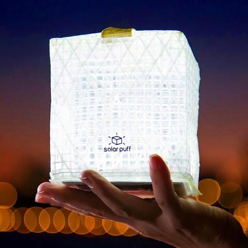 Solight Design SolarPuff Collapsible Bright-White LED Lantern