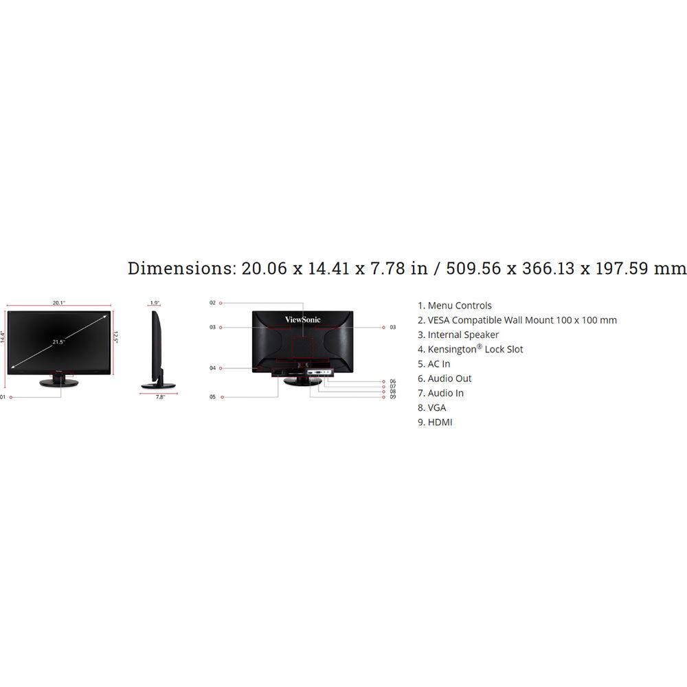 ViewSonic VA2246MH-LED 22" 16:9 LCD Monitor