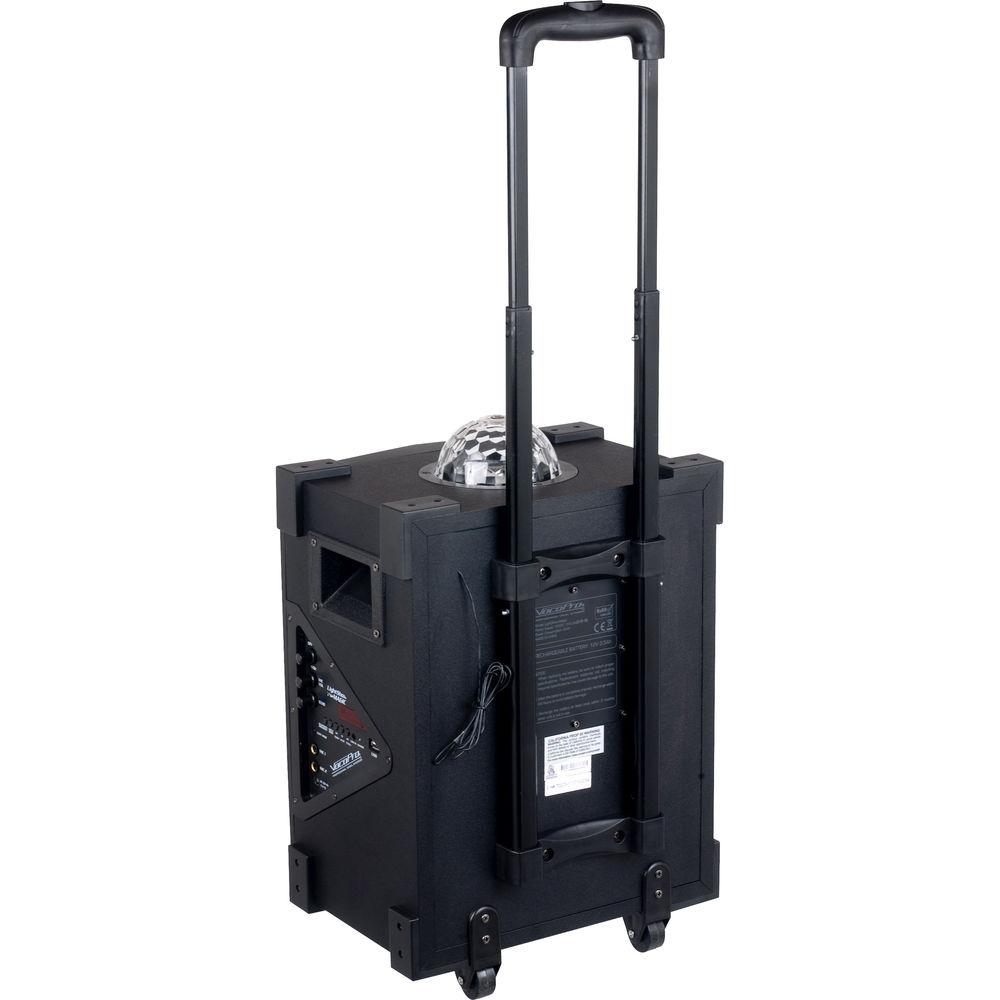 VocoPro LightShow Magic Portable Bluetooth 100W PA System with Built-In Light Show