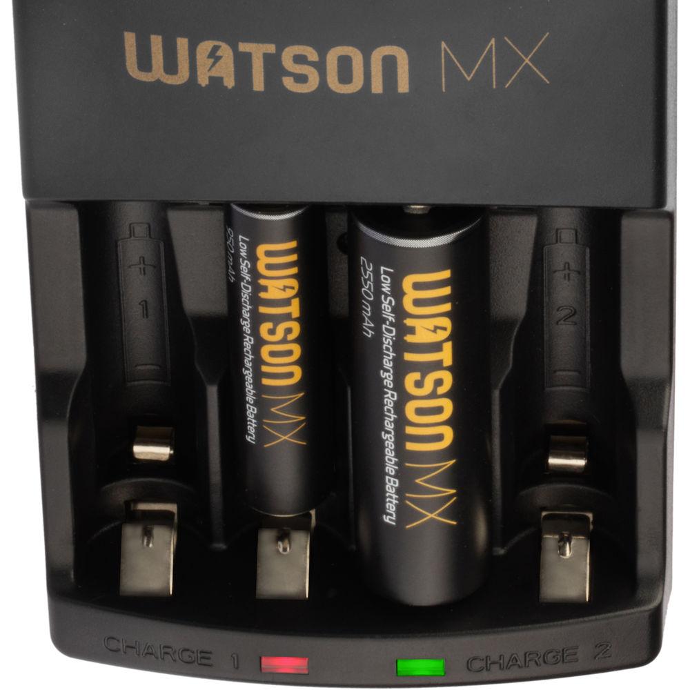 Watson MX 4-Hour Rapid Charger with 4 MX AAA NiMH Batteries