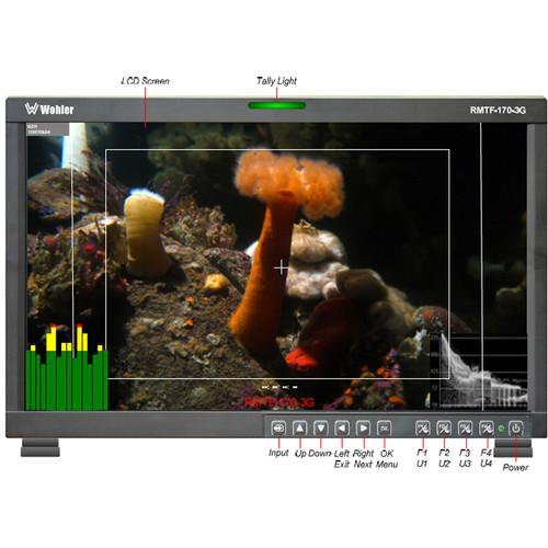 Wohler RMTF-170-3G-RM 17" LCD Production Monitor with 3G-SDI & HDMI
