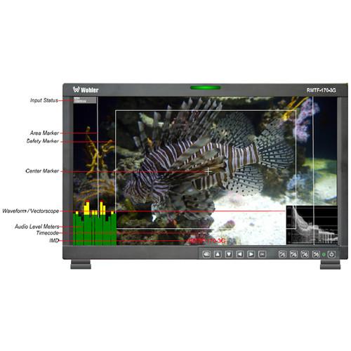 Wohler RMTF-170-3G-RM 17" LCD Production Monitor with 3G-SDI & HDMI