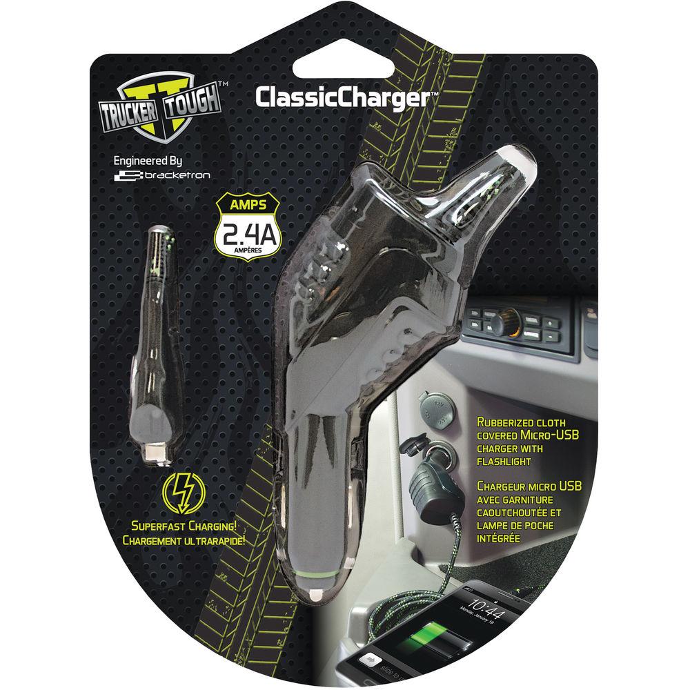 Bracketron ClassicCharger 5V 2.4A Smart Sense Charger with Flashlight