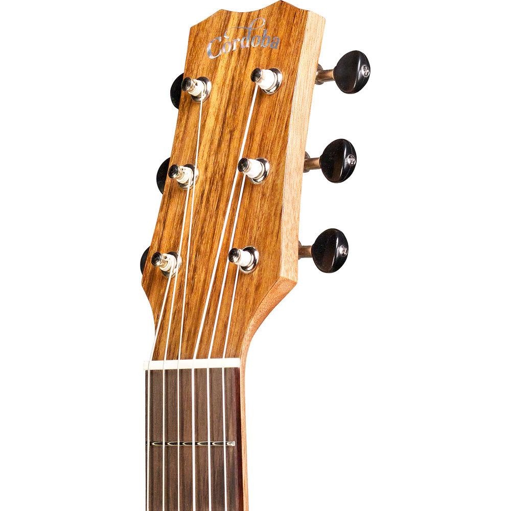 Cordoba Mini O-CE Travel Nylon-String Acoustic Electric Classical Guitar with Gig Bag