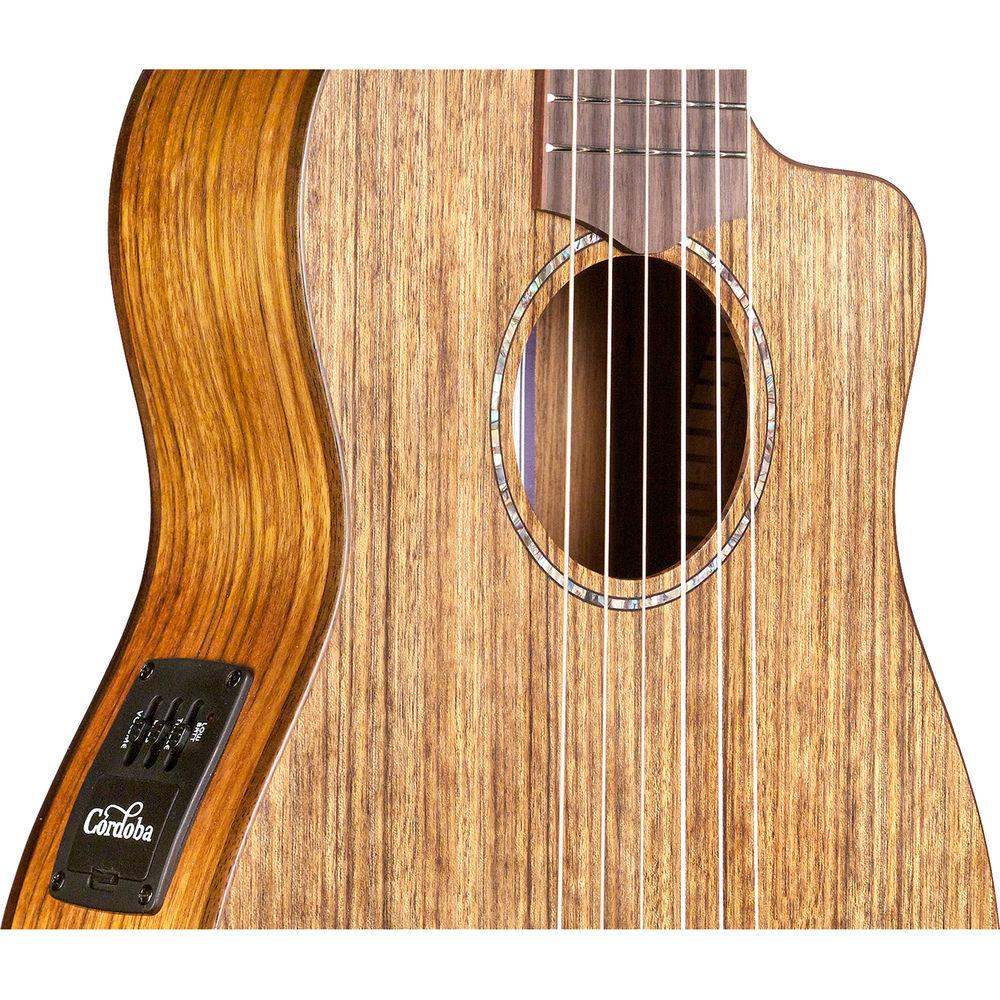 Cordoba Mini O-CE Travel Nylon-String Acoustic Electric Classical Guitar with Gig Bag