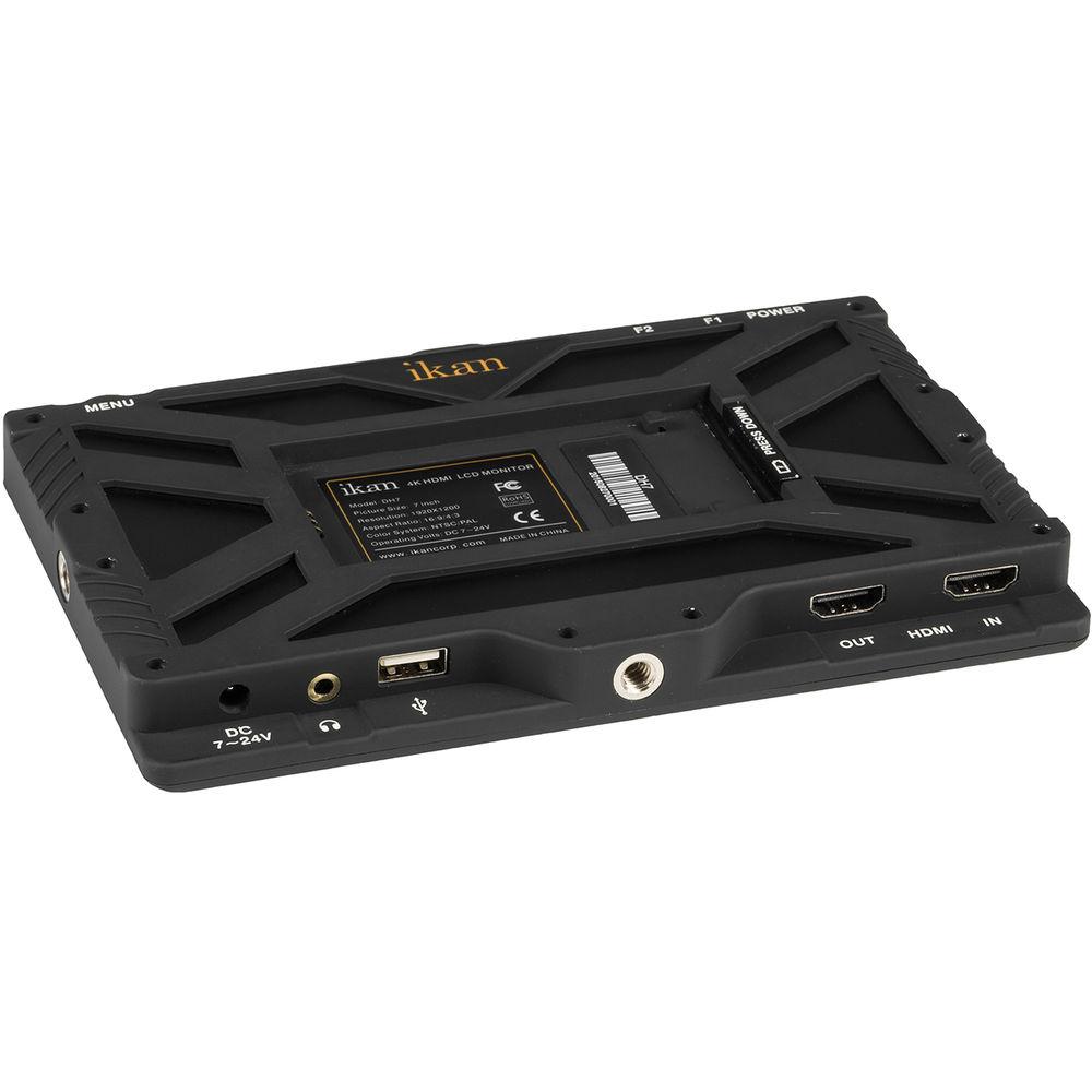 ikan DH7 7" HDMI LCD Monitor Deluxe Kit with Nikon EL15-Series Type Battery, Plate, & Charger