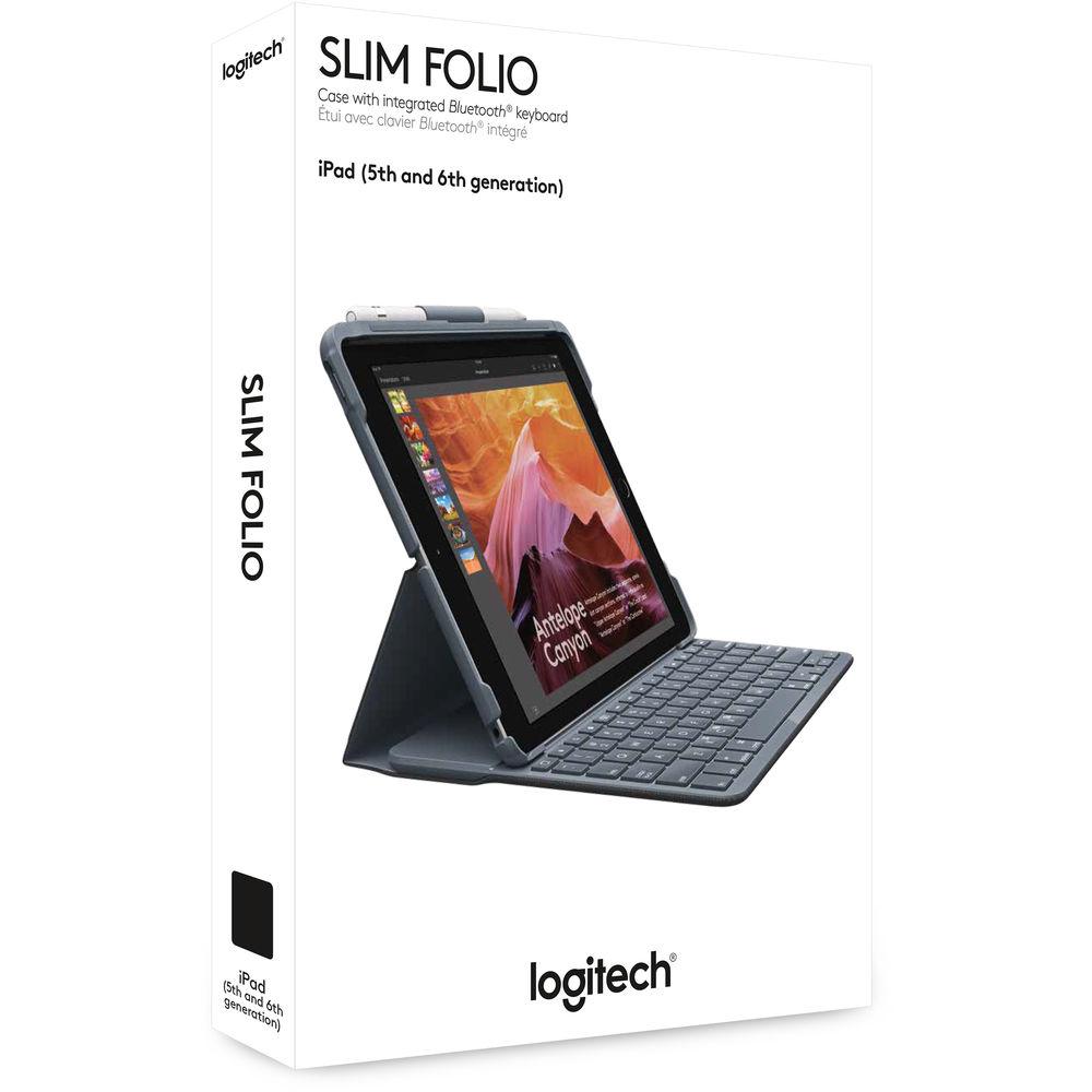 Logitech SLIM FOLIO Keyboard Case for 9.7" iPad 5th 6th Gen