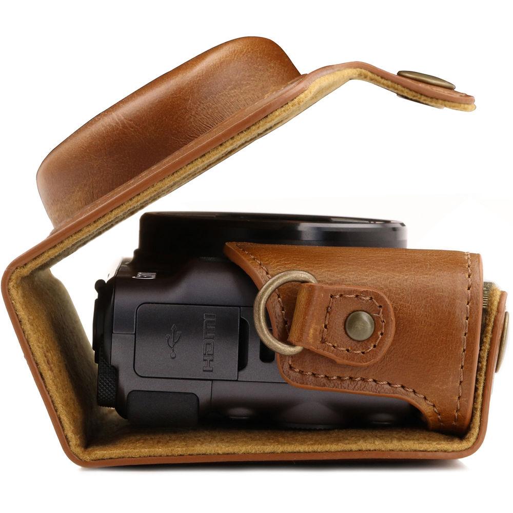 MegaGear Ever Ready Leather Camera Case for Canon PowerShot SX730 HS