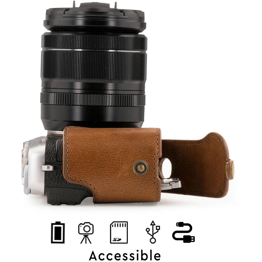 MegaGear Ever Ready Leather Half Case and Strap for Fujifilm X-E3