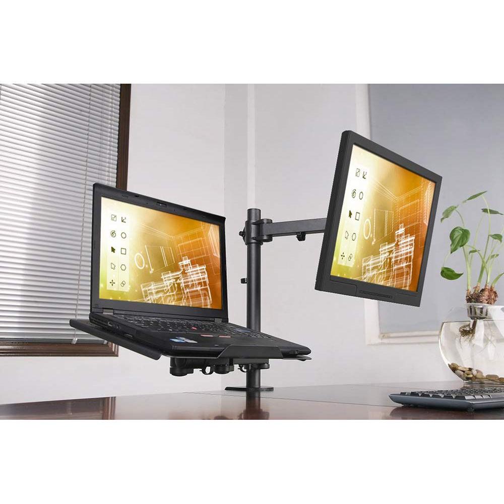 Mount-It! Combination Laptop and Monitor Desk Mount