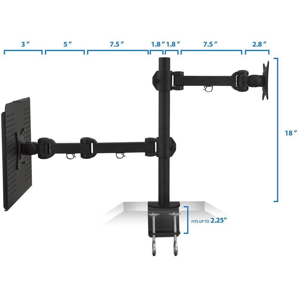 Mount-It! Combination Laptop and Monitor Desk Mount