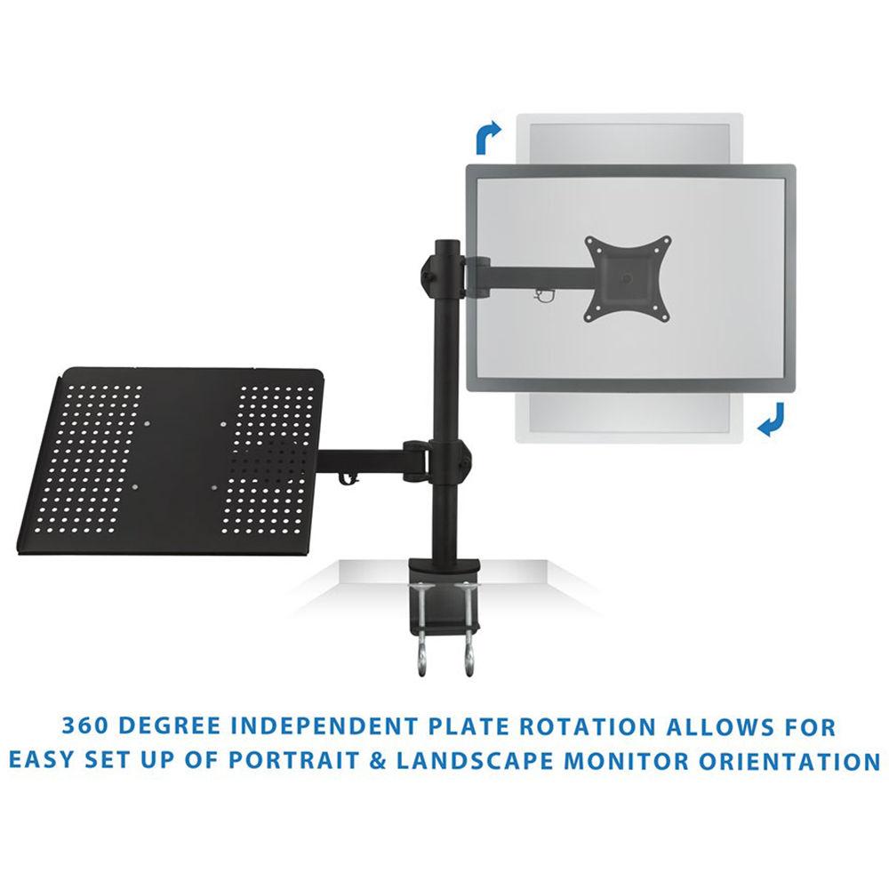 Mount-It! Combination Laptop and Monitor Desk Mount