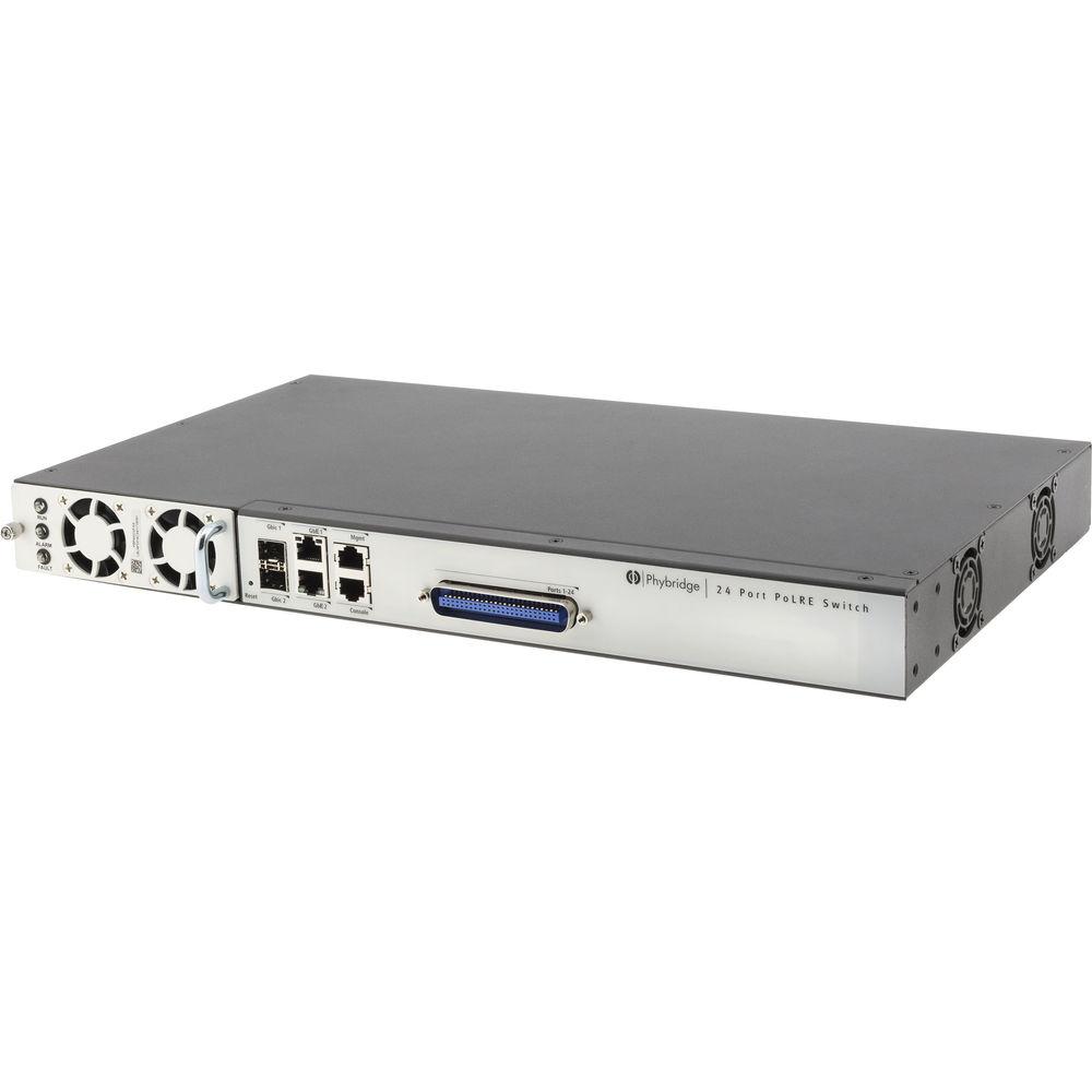 NVT PHYBRIDGE PoLRE 24-Port Ethernet PoE Managed Switch over Single Pair of Wire