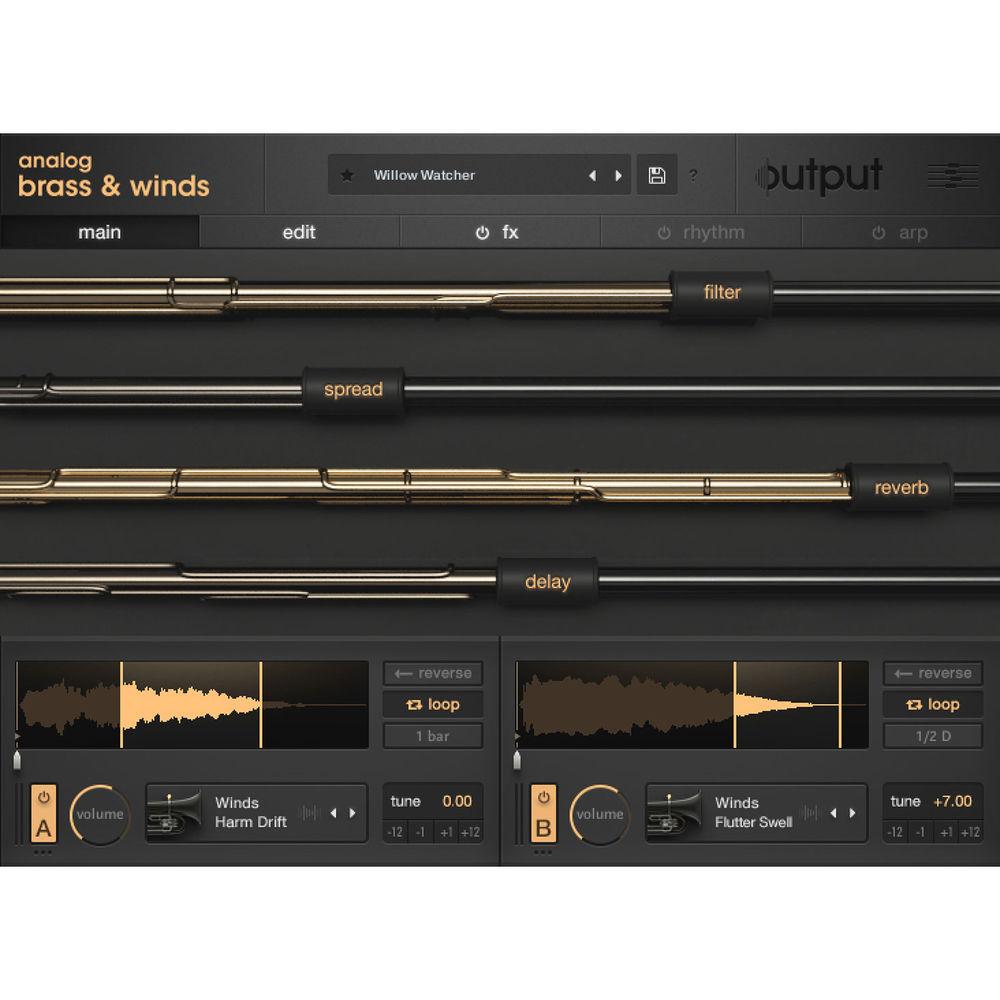 Output Analog Brass & Winds Virtual Instrument Plug-In