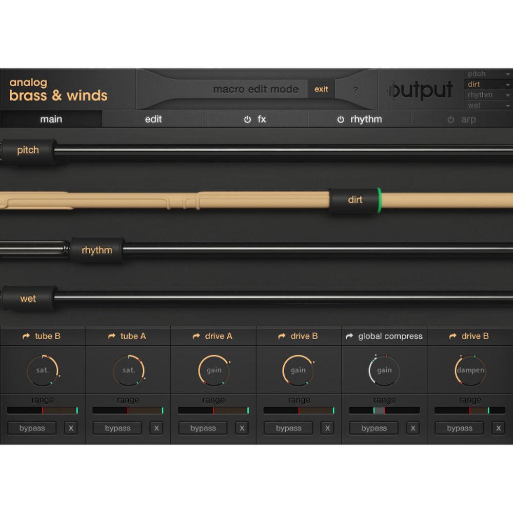 Output Analog Brass & Winds Virtual Instrument Plug-In