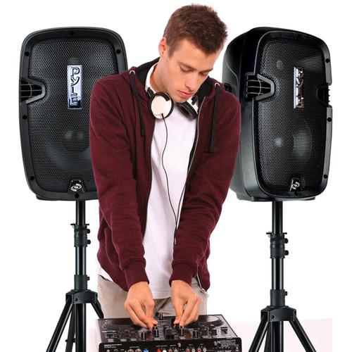 Pyle Pro Dual High-Powered Active Passive Speaker PA System