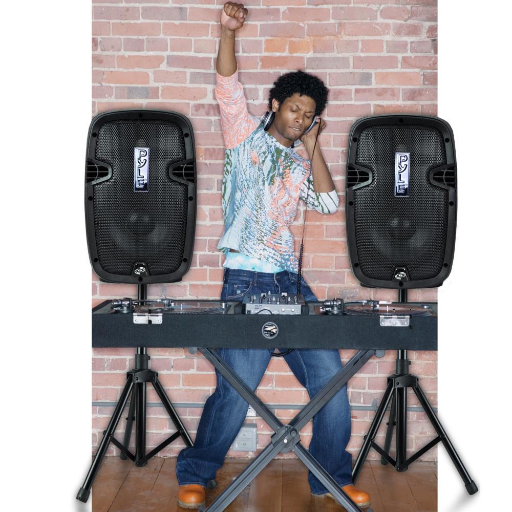 Pyle Pro Dual High-Powered Active Passive Speaker PA System