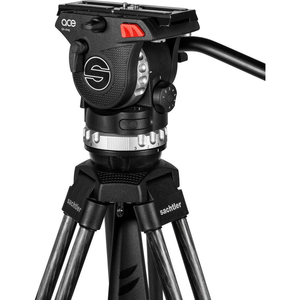 Sachtler Ace XL Tripod System with CF Legs & Mid-Level Spreader