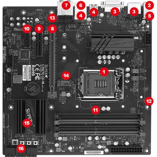 Supermicro C7H270-CG-ML microATX Motherboard with Intel H270 Express Chipset