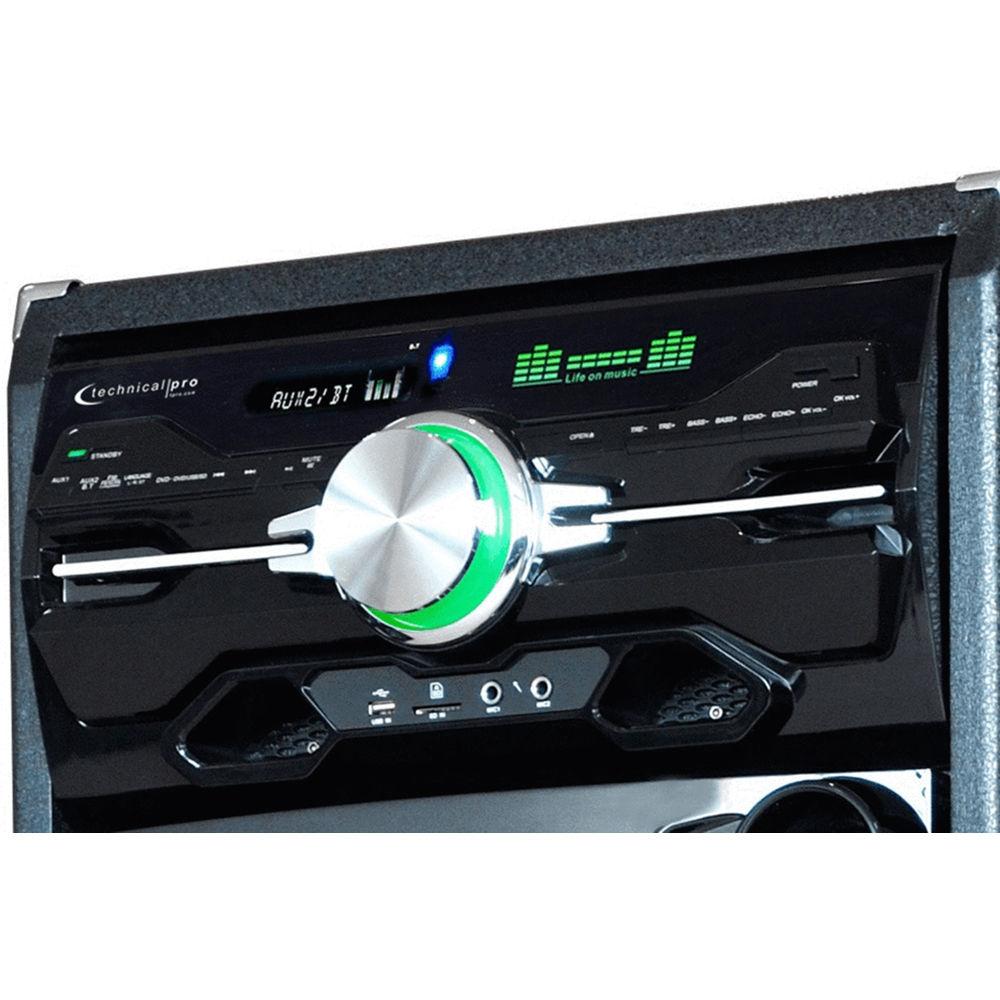 Technical Pro Pro 15" Speaker & Entertainment Center with Bluetooth & Built-in DVD Player