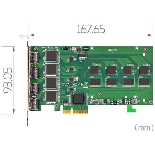 YUAN SC542N4 4-Channel PCIe x4 HDMI Capture Card