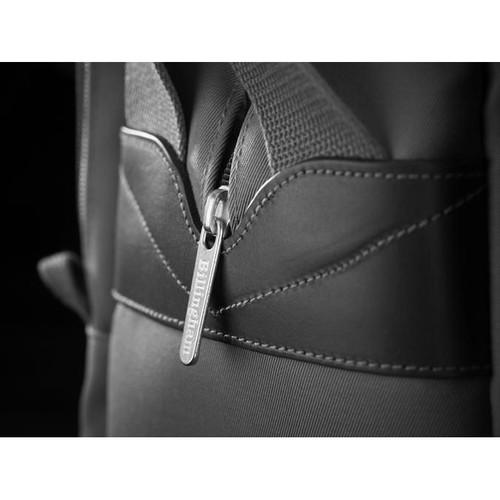 Billingham 225 Shoulder Bag Gray with Black Leather Trim