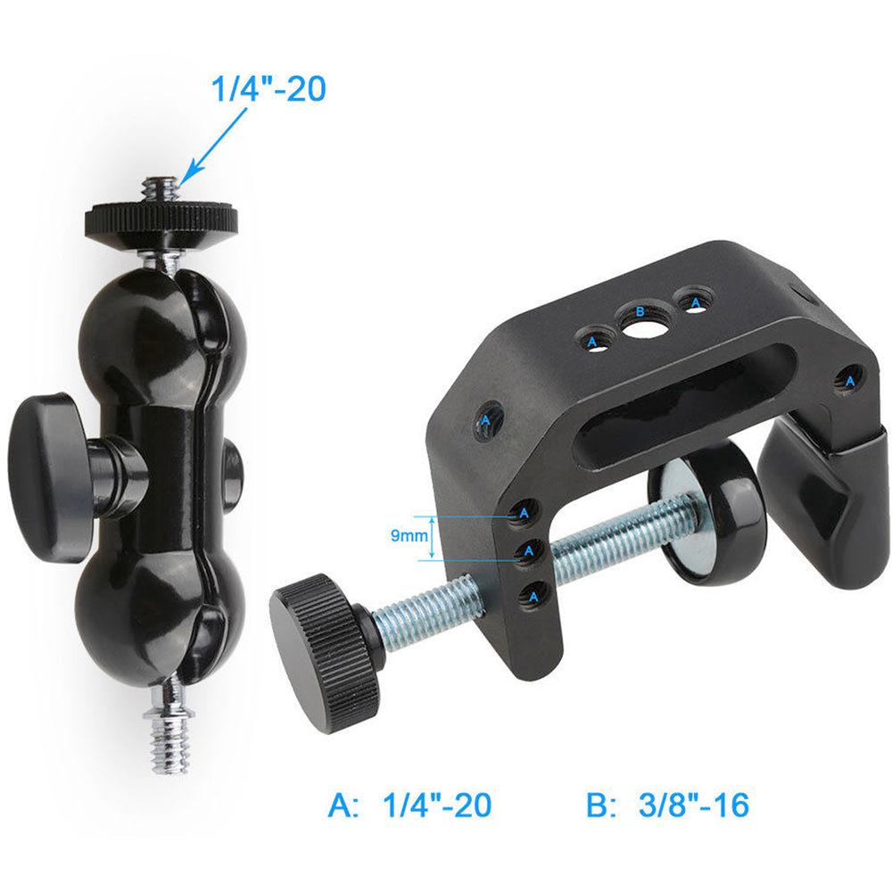 CAMVATE C-Clamp Desktop Mount with 1 4"-20 Ball Head for DSLR or LED Light