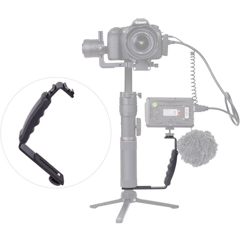 DigitalFoto Solution Limited 2 Hot Shoe Mount Handle L Bracket for Lightweight Single Handle Smartphone Camera Gimbal