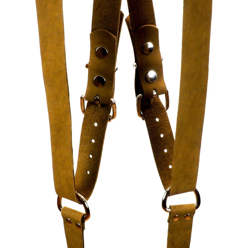 Funk Plus Suede Leather Ring Back Harness with 1.25" Wide Straps and D-Rings