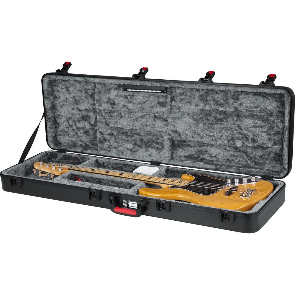 Gator Cases GTSA-GTRBASS-LED TSA Series ATA Molded Case with Built-In LED Light for Electric Bass Guitars