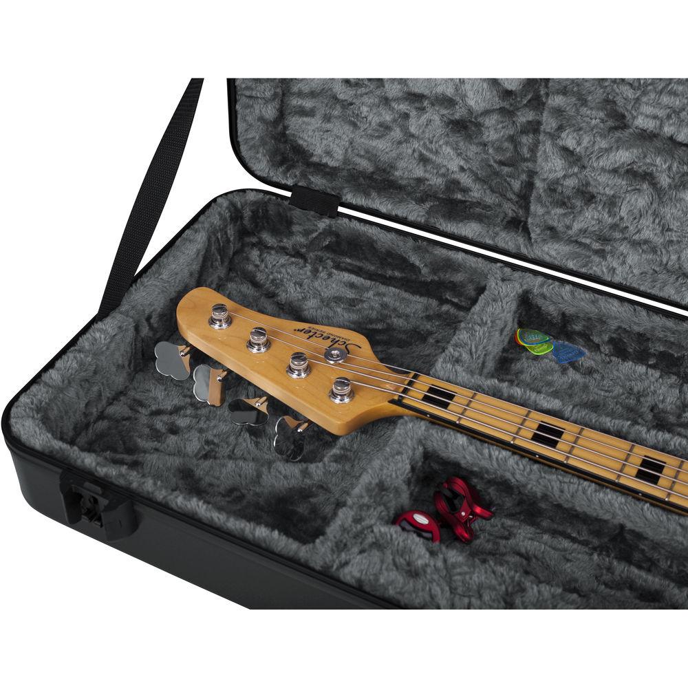 Gator Cases GTSA-GTRBASS-LED TSA Series ATA Molded Case with Built-In LED Light for Electric Bass Guitars
