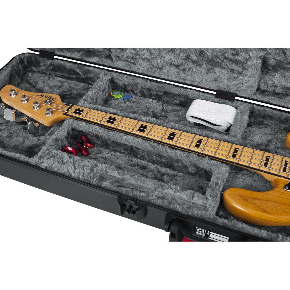 Gator Cases GTSA-GTRBASS-LED TSA Series ATA Molded Case with Built-In LED Light for Electric Bass Guitars