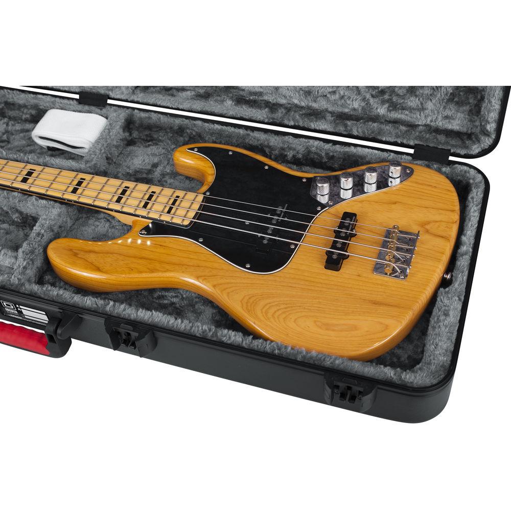 Gator Cases GTSA-GTRBASS-LED TSA Series ATA Molded Case with Built-In LED Light for Electric Bass Guitars
