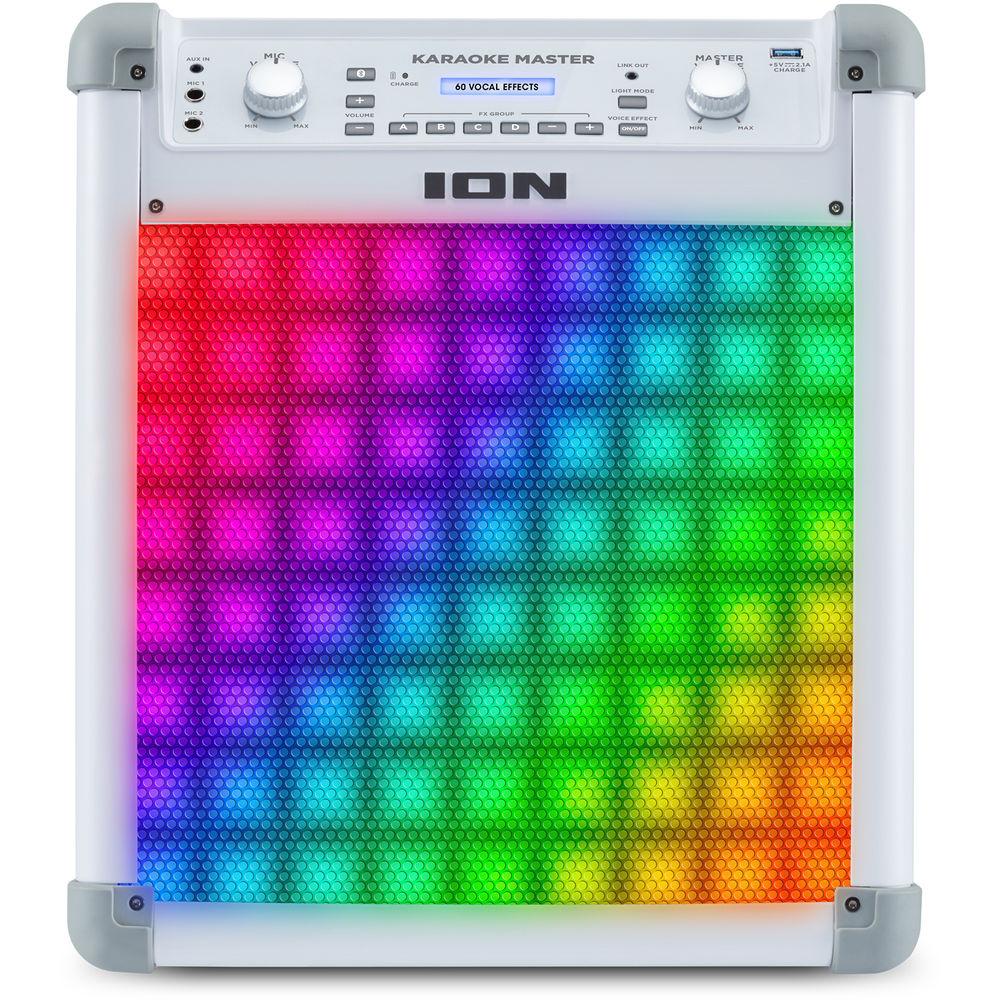 ION Audio Karaoke Master Portable All-In-One PA System with Built-In Light Show