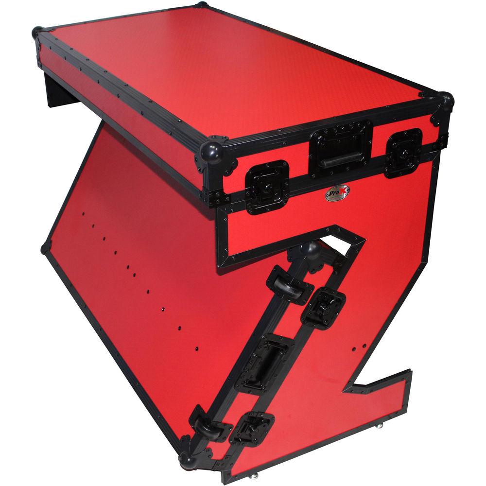 ProX Portable Z-Style DJ Table Flight Case with Handles & Wheels