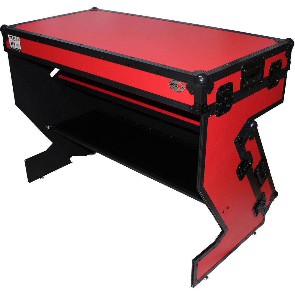 ProX Portable Z-Style DJ Table Flight Case with Handles & Wheels