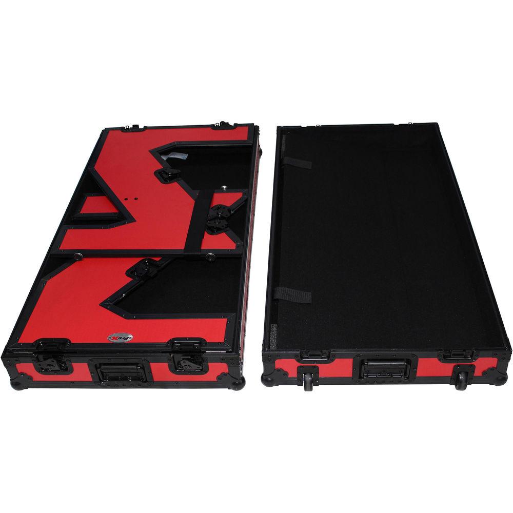 ProX Portable Z-Style DJ Table Flight Case with Handles & Wheels