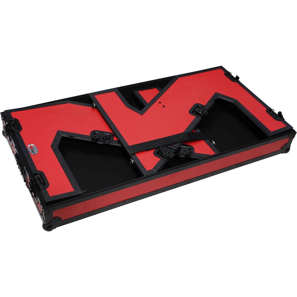 ProX Portable Z-Style DJ Table Flight Case with Handles & Wheels