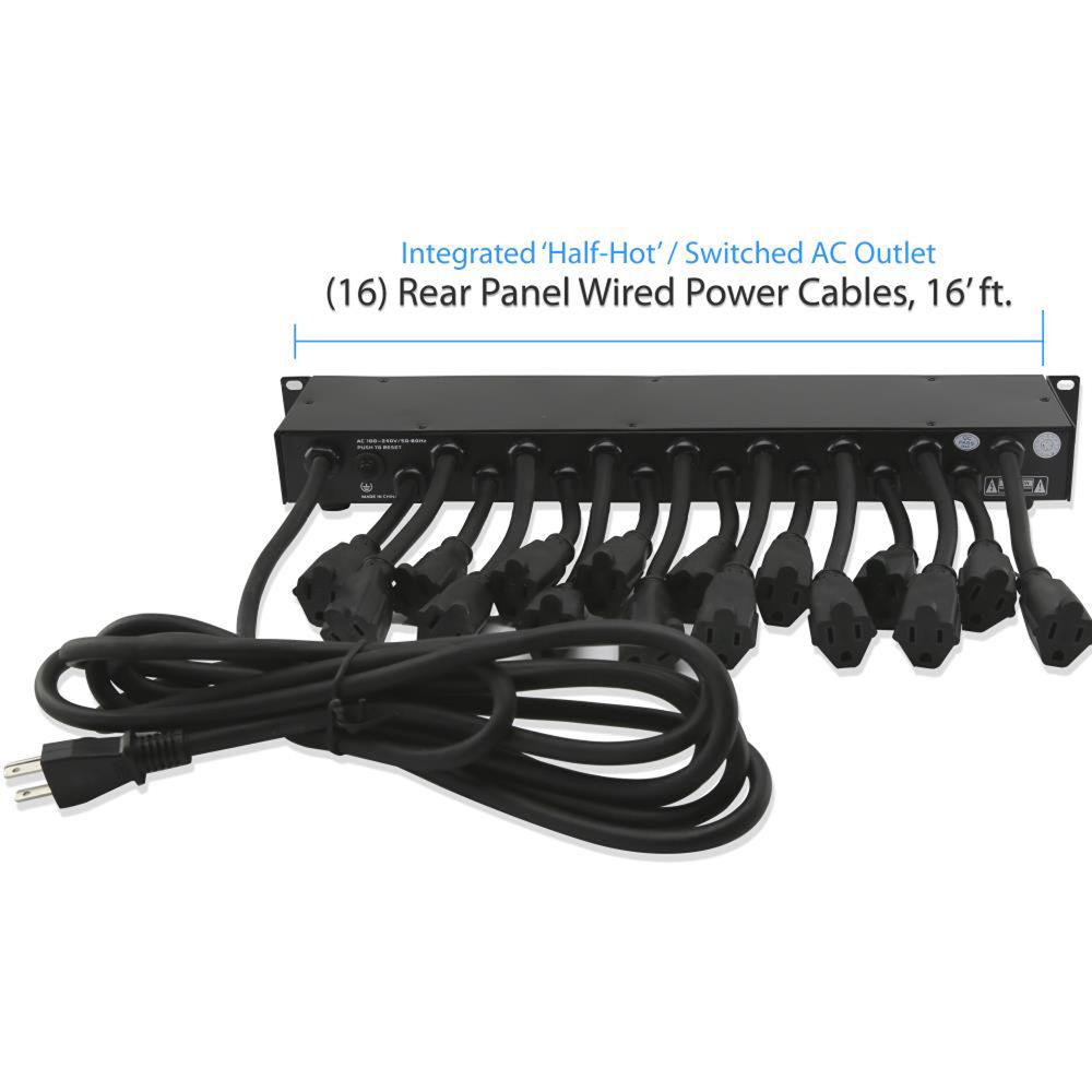 Pyle Pro PCO860 19-Outlet Rackmount Surge Protector with USB Charging