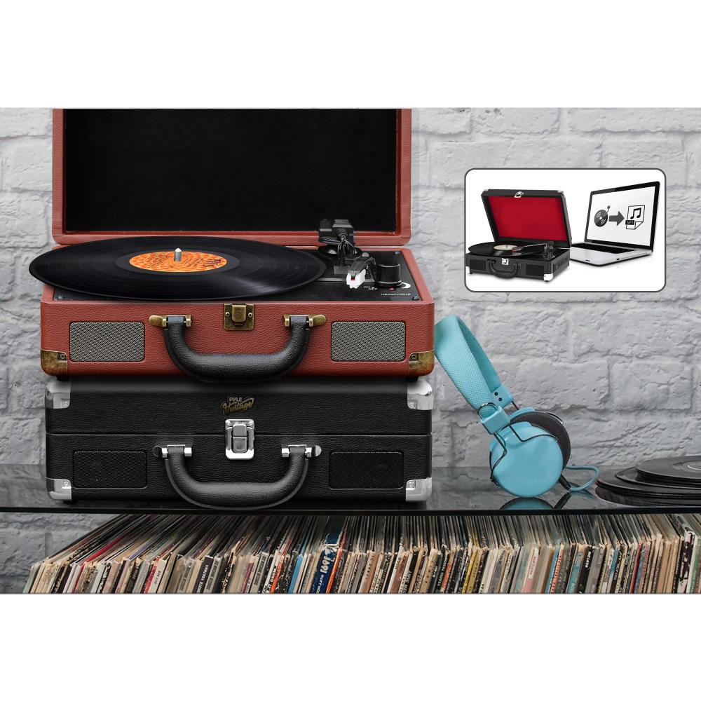 Pyle Pro PVTTBT9BK Suitcase Turntable with Bluetooth and USB