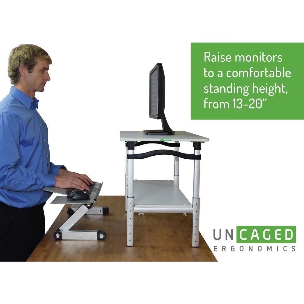 Uncaged Ergonomics Lift Adjustable Height Monitor Stand