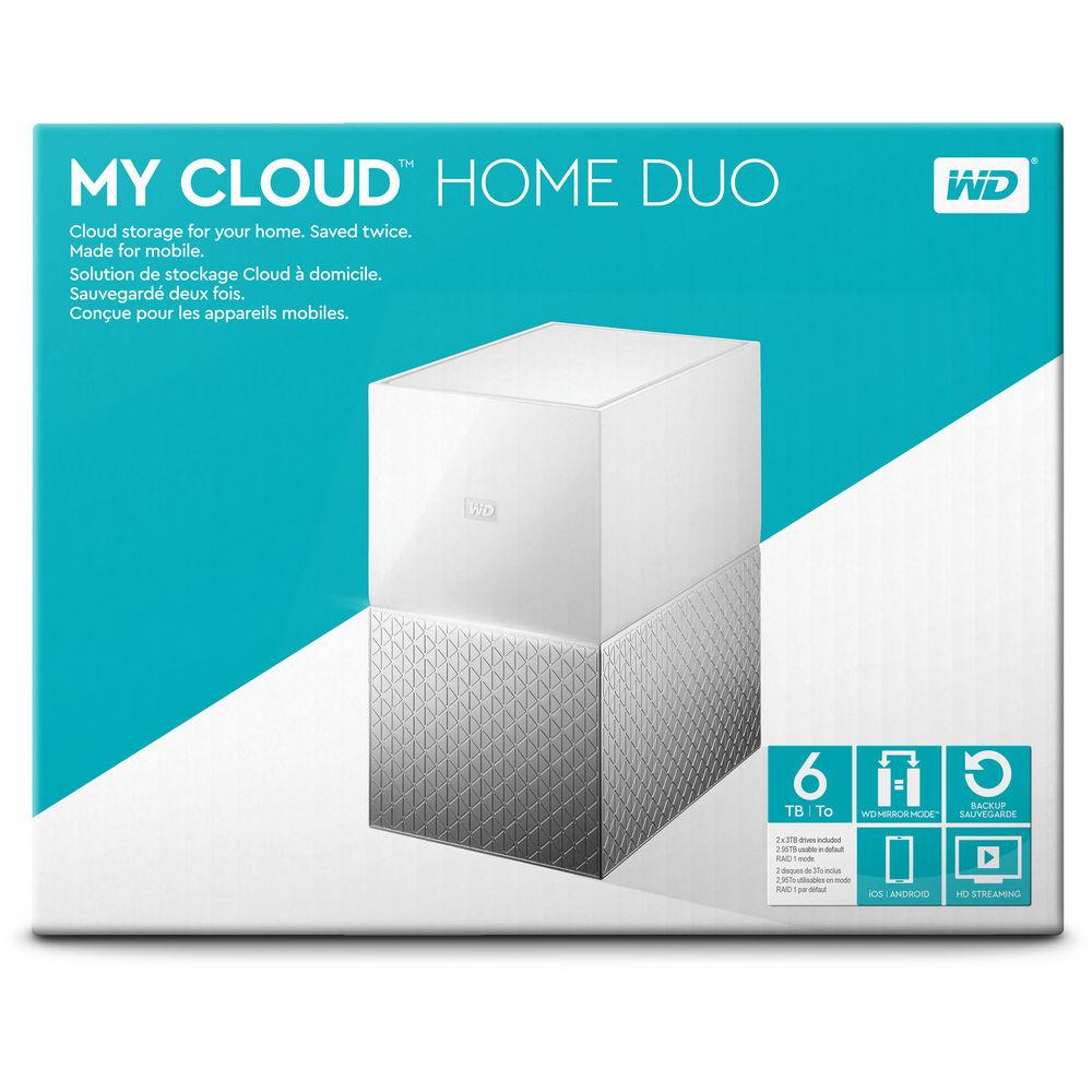 WD My Cloud Home Duo 6TB 2-Bay Personal Cloud NAS Server