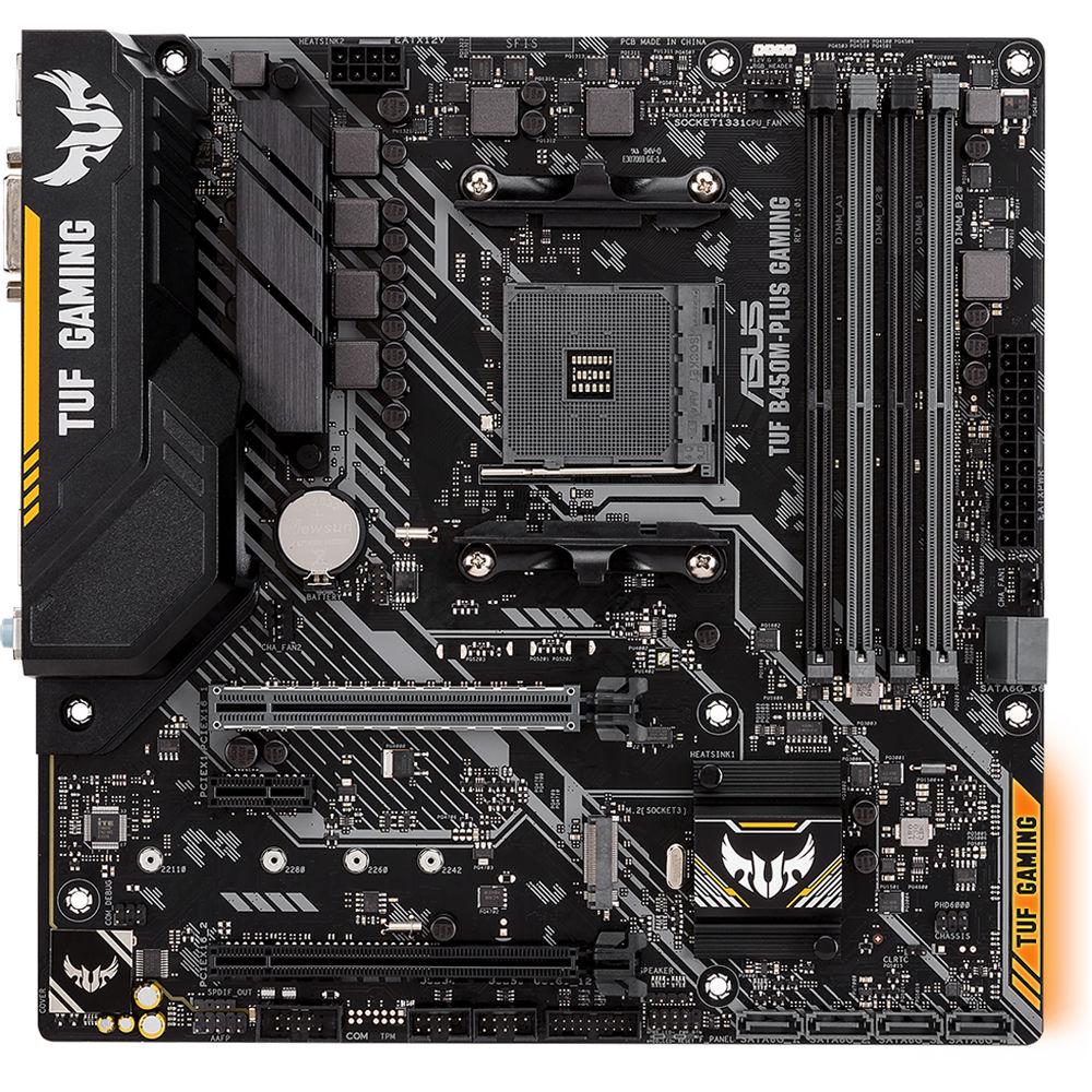 ASUS TUF B450M-Plus Gaming AM4 Micro-ATX Motherboard