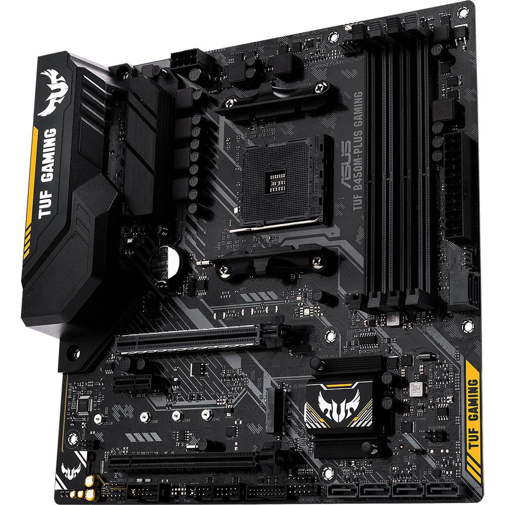 ASUS TUF B450M-Plus Gaming AM4 Micro-ATX Motherboard