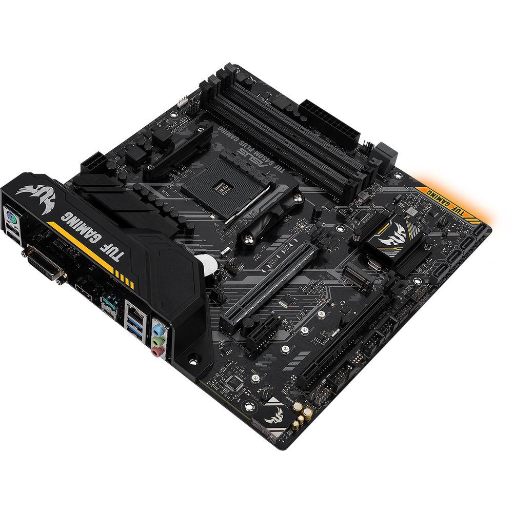ASUS TUF B450M-Plus Gaming AM4 Micro-ATX Motherboard
