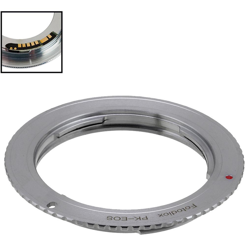 FotodioX Lens Mount Adapter with Generation v10 Focus Confirmation Chip for Pentax K-Mount Lens to Canon EF or EF-S Mount Camera