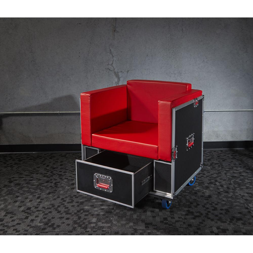 Gator Cases G-Tour Road Case Furniture Set with 2 Chairs, 2 Ottomans and Table Shipping Case